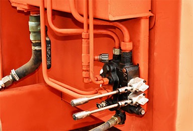 صمام هيدروليكى لبوابة رمى النفايات