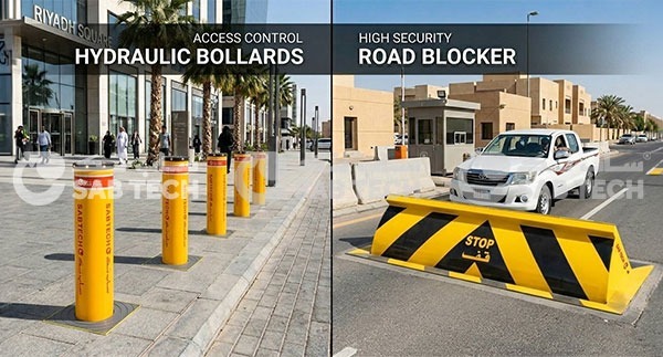 Hydraulic Bollards vs. Road Blockers Choosing the Right Solution 1